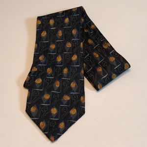 Preowned Ermenegildo Zenga silk floral tie Italy